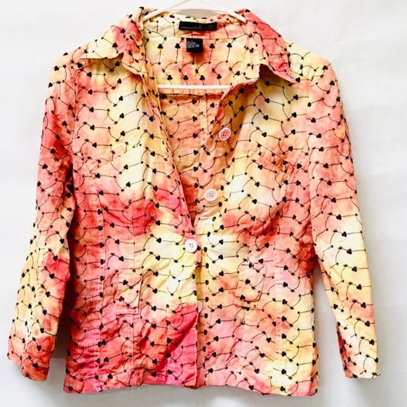 Willi Smith Tops - Willie Smith Shirt Blouse Tie Dye Small Custom
